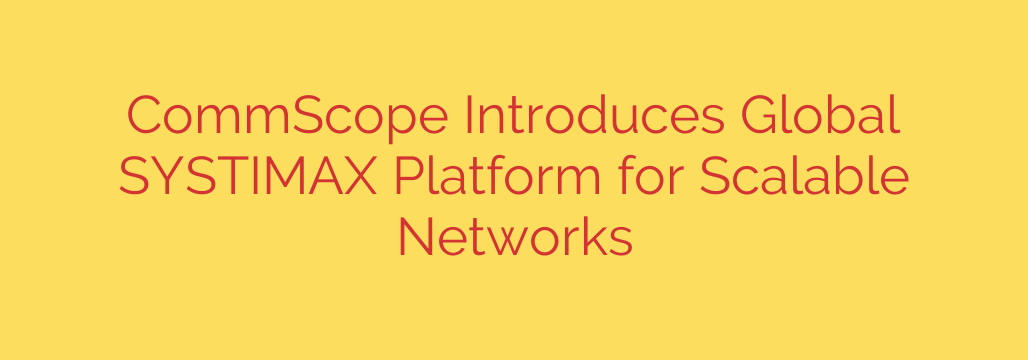 CommScope Introduces Global SYSTIMAX Platform for Scalable Networks