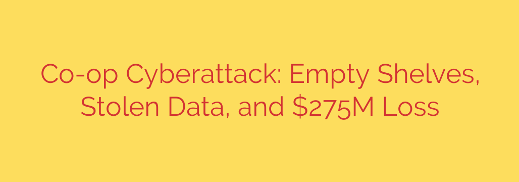 Co-op Cyberattack: Empty Shelves, Stolen Data, and $275M Loss