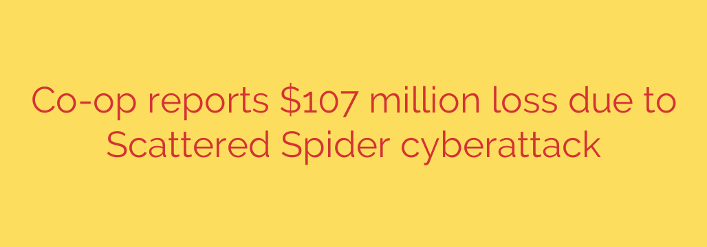 Co-op reports $107 million loss due to Scattered Spider cyberattack