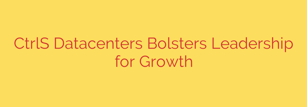 CtrlS Datacenters Bolsters Leadership for Growth