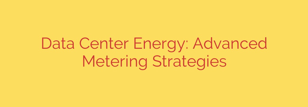 Data Center Energy: Advanced Metering Strategies