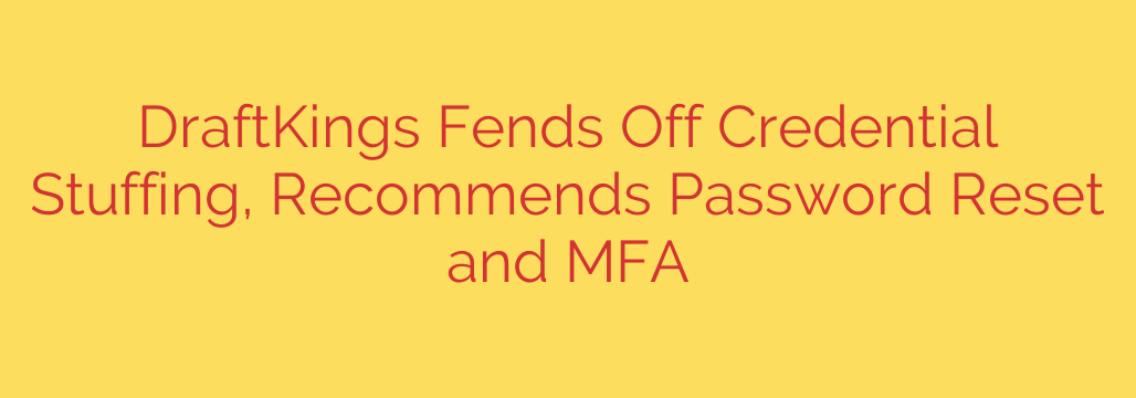 DraftKings Fends Off Credential Stuffing, Recommends Password Reset and MFA