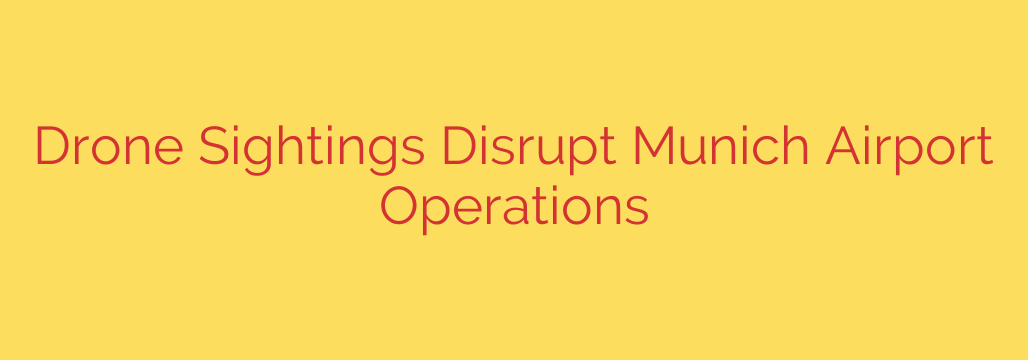 Drone Sightings Disrupt Munich Airport Operations