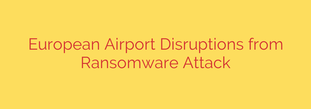 European Airport Disruptions from Ransomware Attack