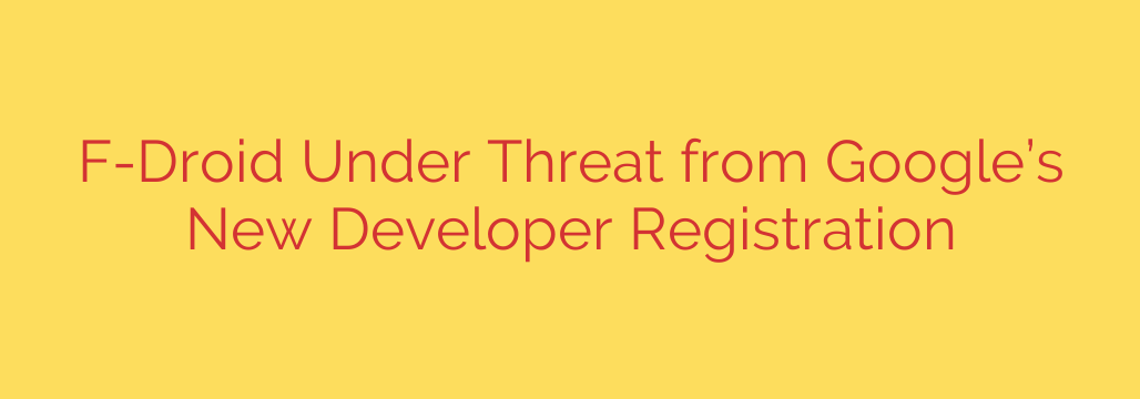 F-Droid Under Threat from Google’s New Developer Registration