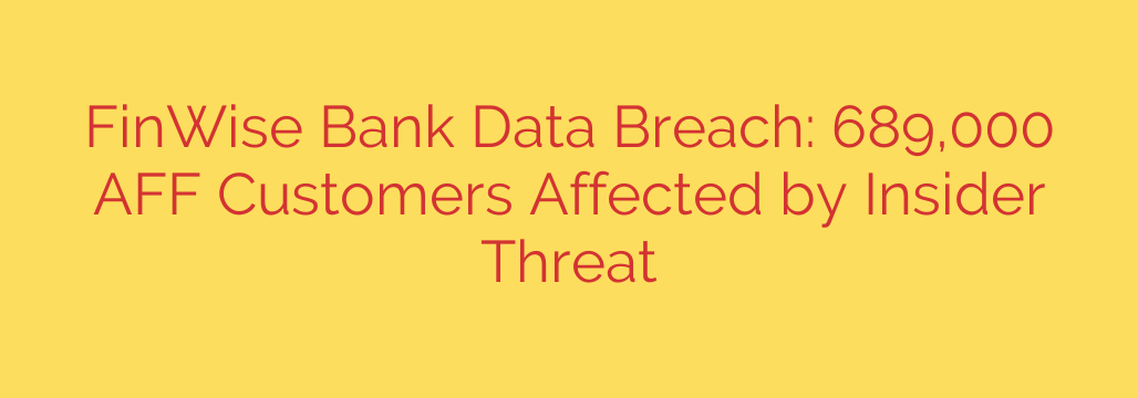 FinWise Bank Data Breach: 689,000 AFF Customers Affected by Insider Threat
