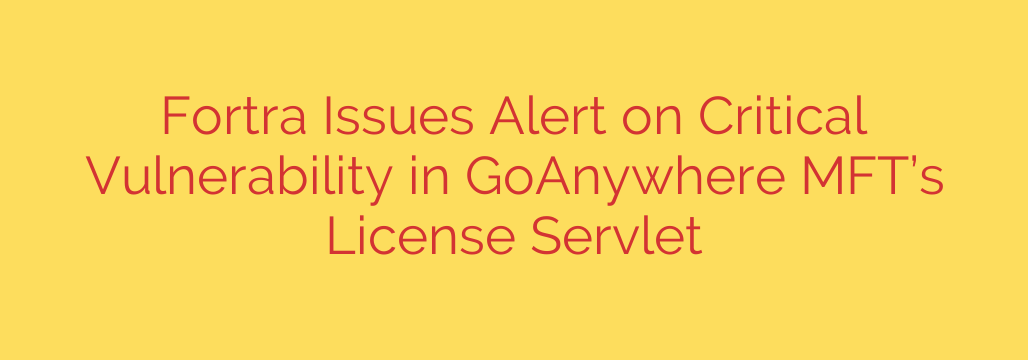 Fortra Issues Alert on Critical Vulnerability in GoAnywhere MFT’s License Servlet
