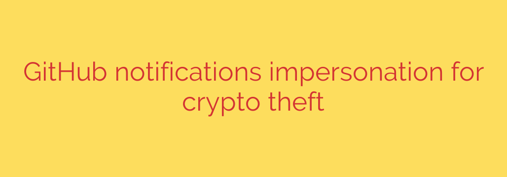 GitHub notifications impersonation for crypto theft