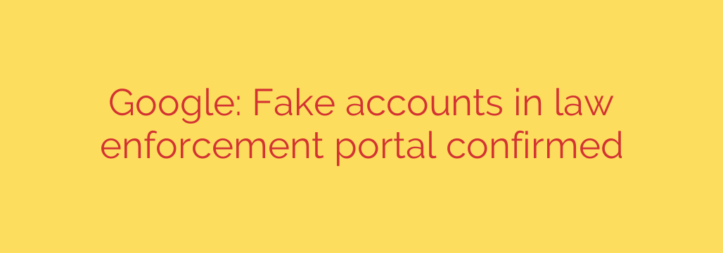 Google: Fake accounts in law enforcement portal confirmed