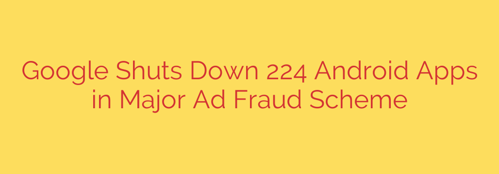 Google Shuts Down 224 Android Apps in Major Ad Fraud Scheme