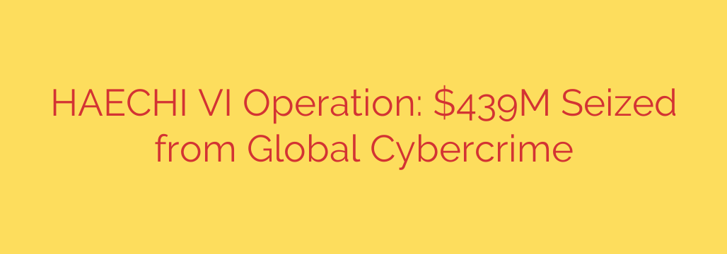 HAECHI VI Operation: $439M Seized from Global Cybercrime