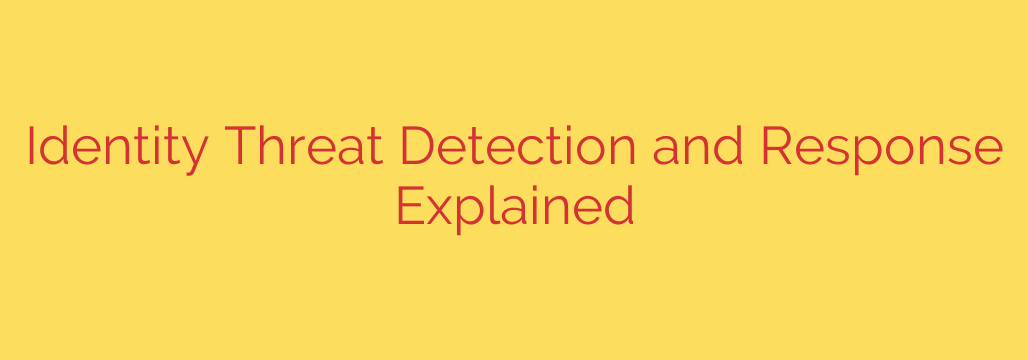 Identity Threat Detection and Response Explained