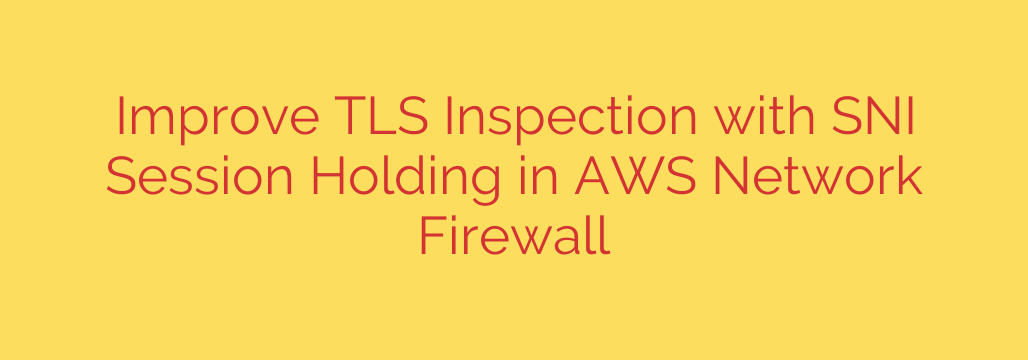 Improve TLS Inspection with SNI Session Holding in AWS Network Firewall