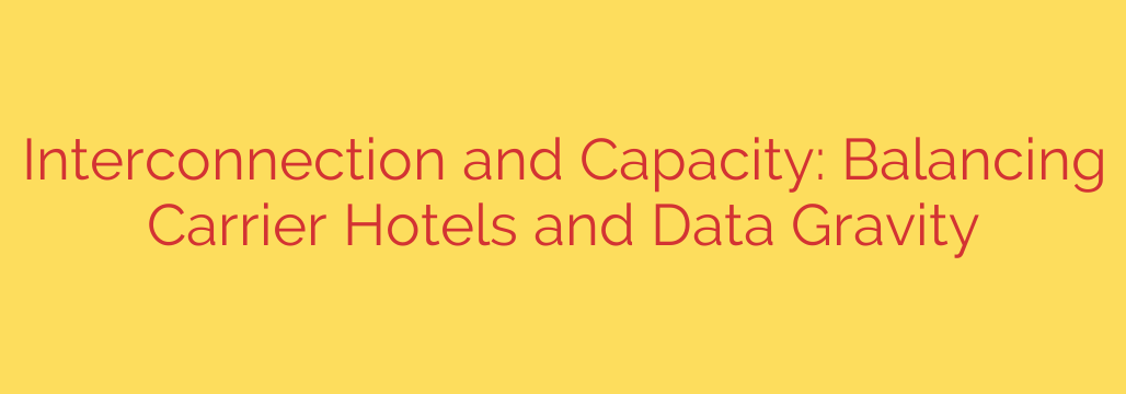 Interconnection and Capacity: Balancing Carrier Hotels and Data Gravity