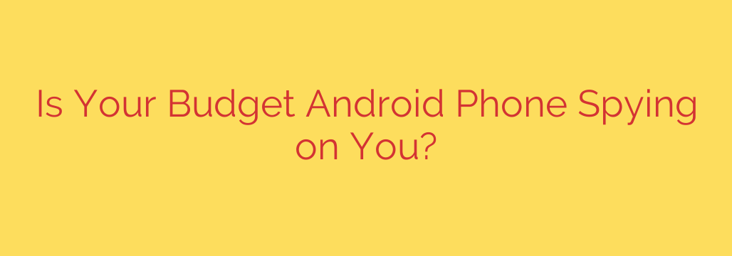 Is Your Budget Android Phone Spying on You?