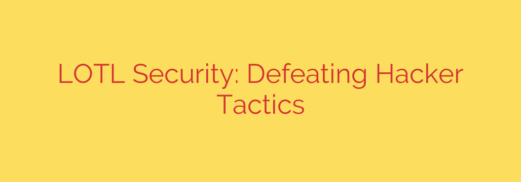 LOTL Security: Defeating Hacker Tactics