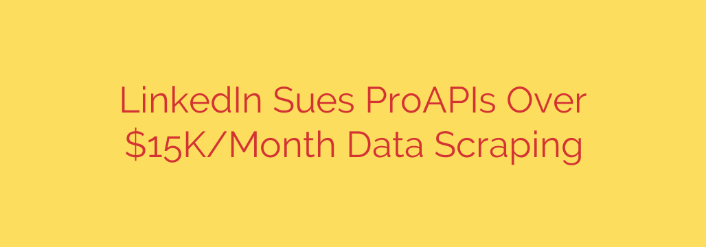 LinkedIn Sues ProAPIs Over $15K/Month Data Scraping