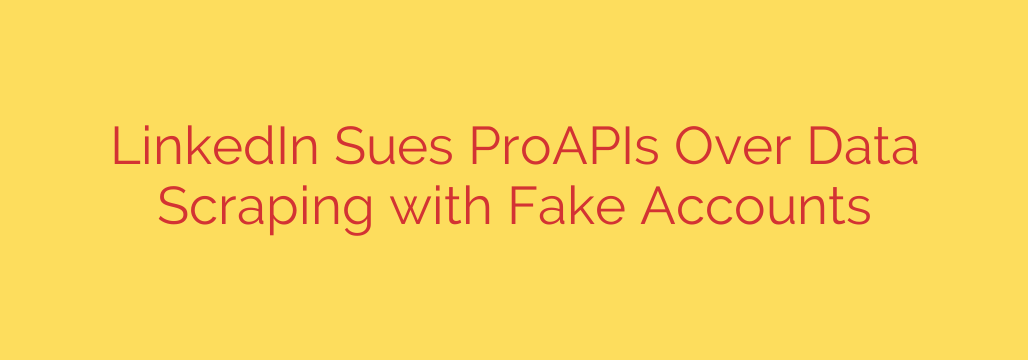 LinkedIn Sues ProAPIs Over Data Scraping with Fake Accounts