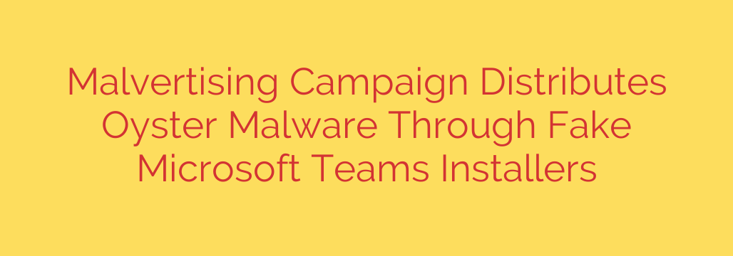 Malvertising Campaign Distributes Oyster Malware Through Fake Microsoft Teams Installers