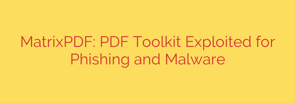 MatrixPDF: PDF Toolkit Exploited for Phishing and Malware