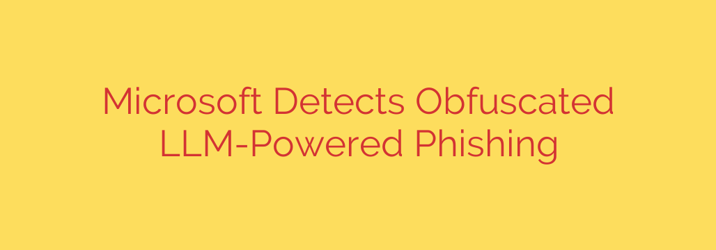 Microsoft Detects Obfuscated LLM-Powered Phishing