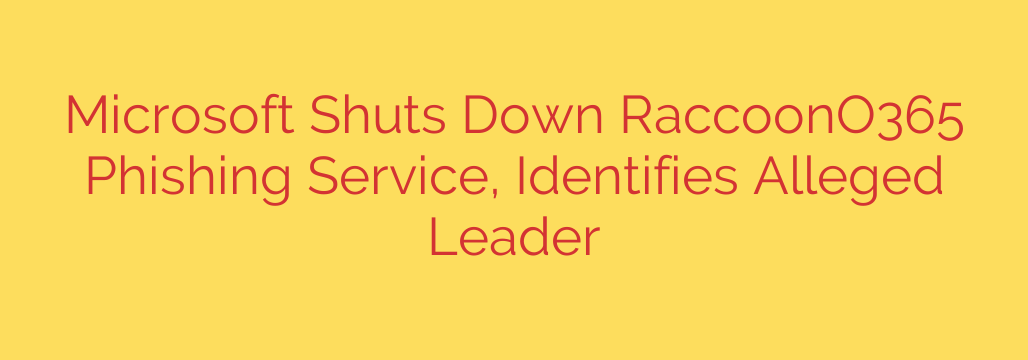 Microsoft Shuts Down RaccoonO365 Phishing Service, Identifies Alleged Leader