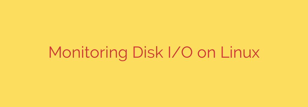 Monitoring Disk I/O on Linux