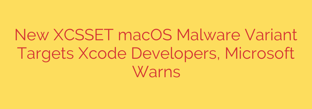 New XCSSET macOS Malware Variant Targets Xcode Developers, Microsoft Warns