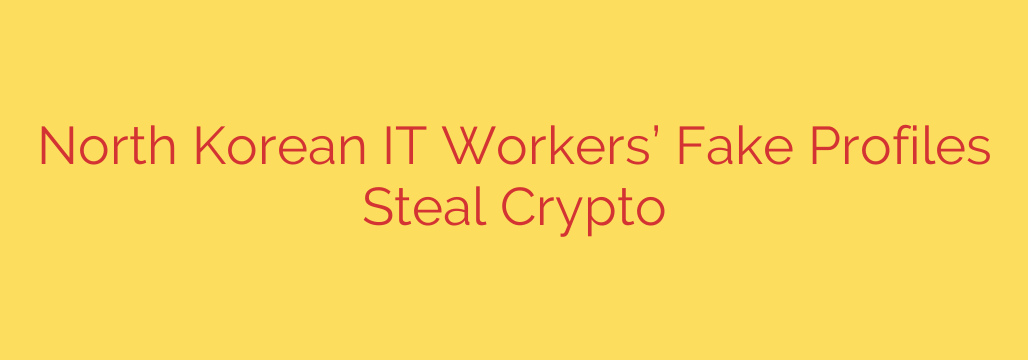 North Korean IT Workers’ Fake Profiles Steal Crypto
