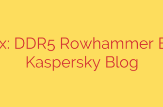 Phoenix: DDR5 Rowhammer Exploit | Kaspersky Blog