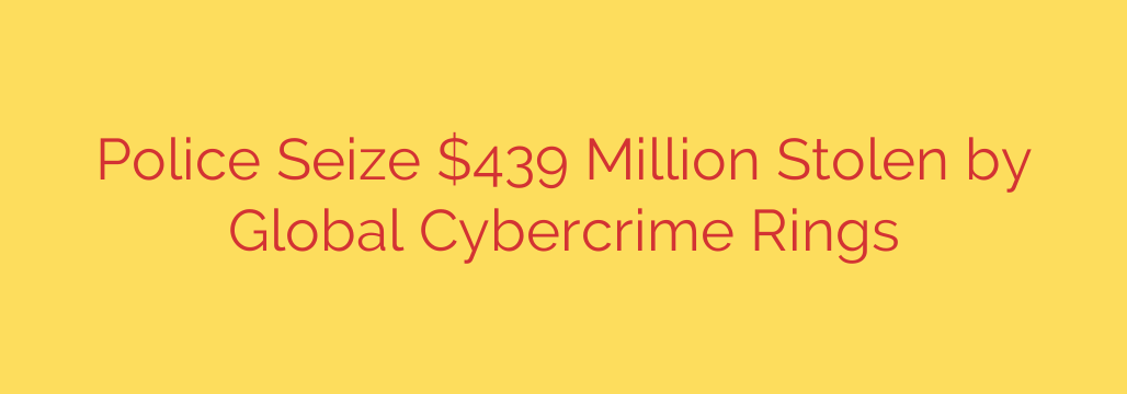 Police Seize $439 Million Stolen by Global Cybercrime Rings