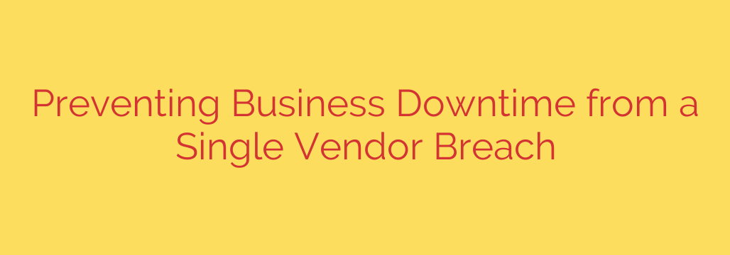Preventing Business Downtime from a Single Vendor Breach