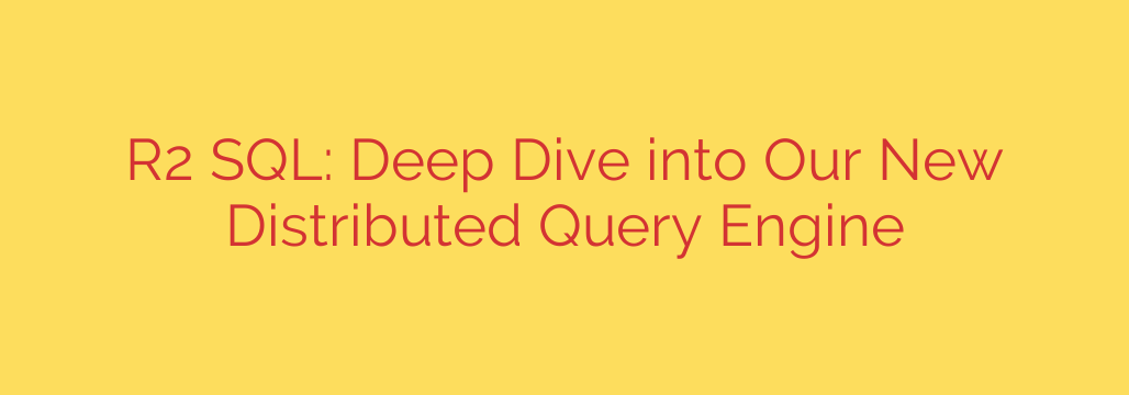 R2 SQL: Deep Dive into Our New Distributed Query Engine