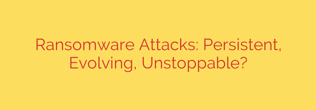 Ransomware Attacks: Persistent, Evolving, Unstoppable?