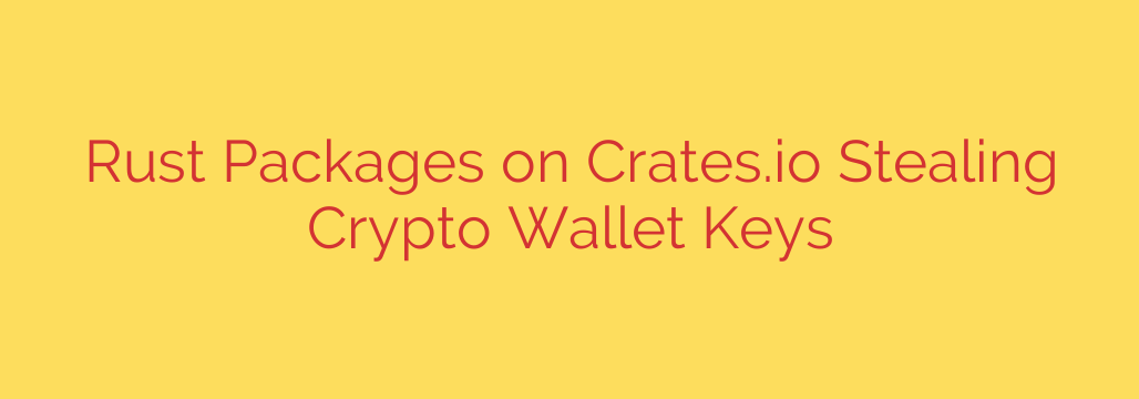 Rust Packages on Crates.io Stealing Crypto Wallet Keys