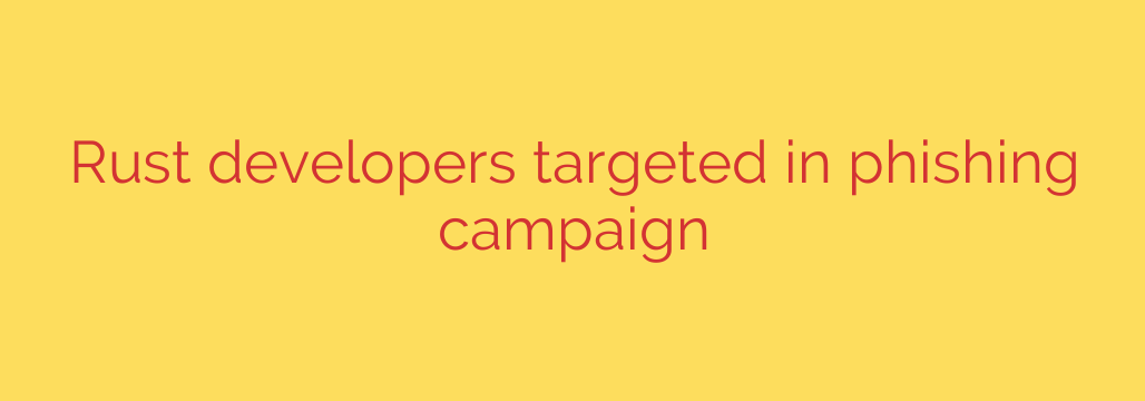 Rust developers targeted in phishing campaign