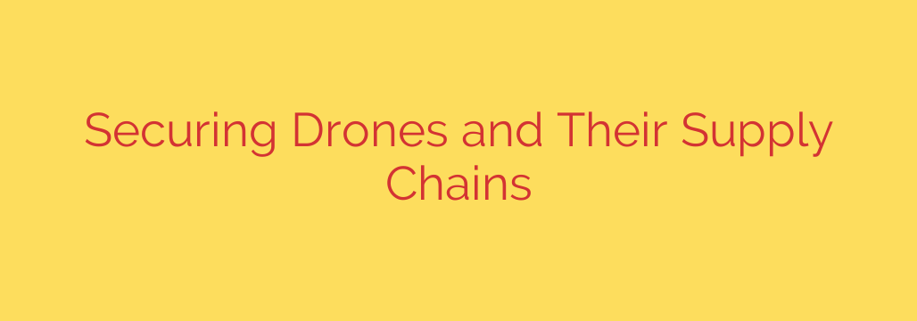 Securing Drones and Their Supply Chains