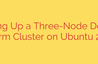 Setting Up a Three-Node Docker Swarm Cluster on Ubuntu 22.04