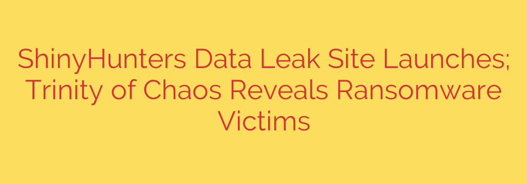 ShinyHunters Data Leak Site Launches; Trinity of Chaos Reveals Ransomware Victims