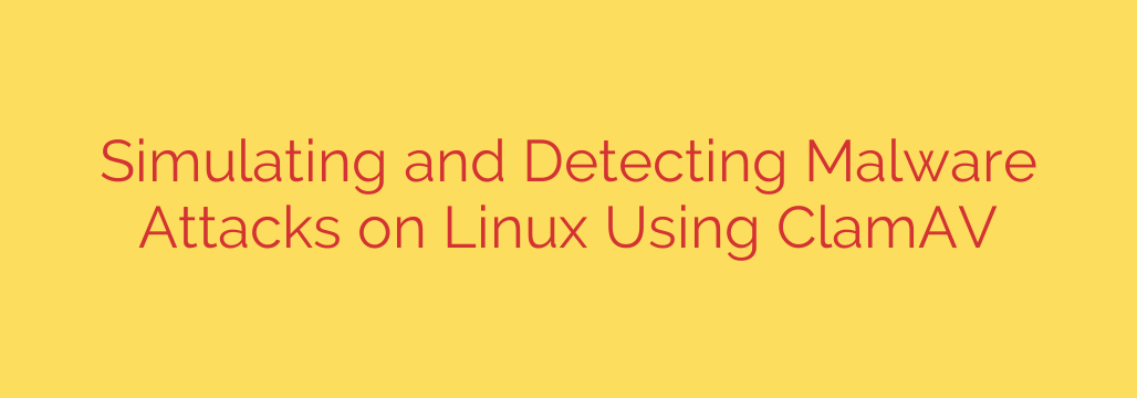 Simulating and Detecting Malware Attacks on Linux Using ClamAV