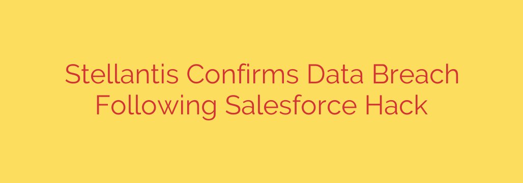 Stellantis Confirms Data Breach Following Salesforce Hack