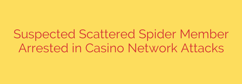 Suspected Scattered Spider Member Arrested in Casino Network Attacks