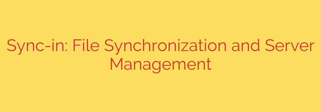 Sync-in: File Synchronization and Server Management