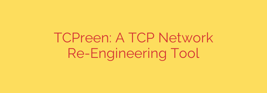 TCPreen: A TCP Network Re-Engineering Tool