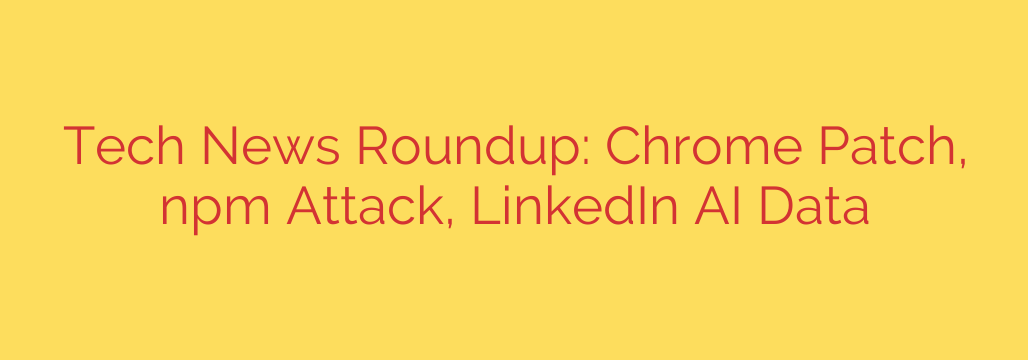 Tech News Roundup: Chrome Patch, npm Attack, LinkedIn AI Data