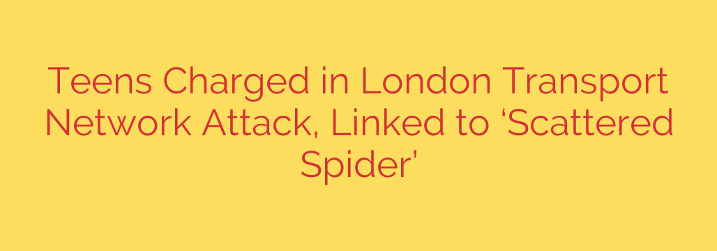 Teens Charged in London Transport Network Attack, Linked to ‘Scattered Spider’