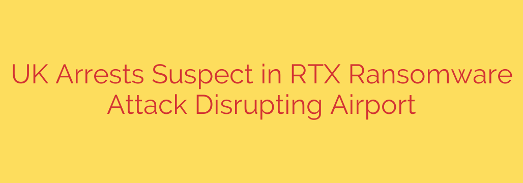 UK Arrests Suspect in RTX Ransomware Attack Disrupting Airport