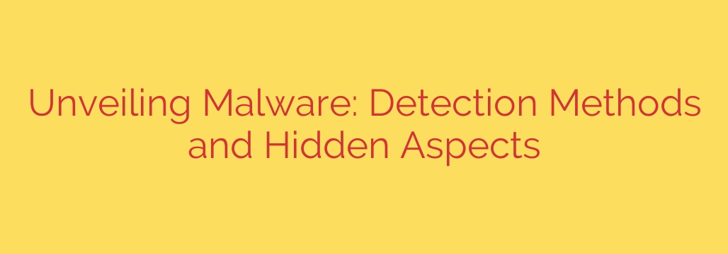 Unveiling Malware: Detection Methods and Hidden Aspects