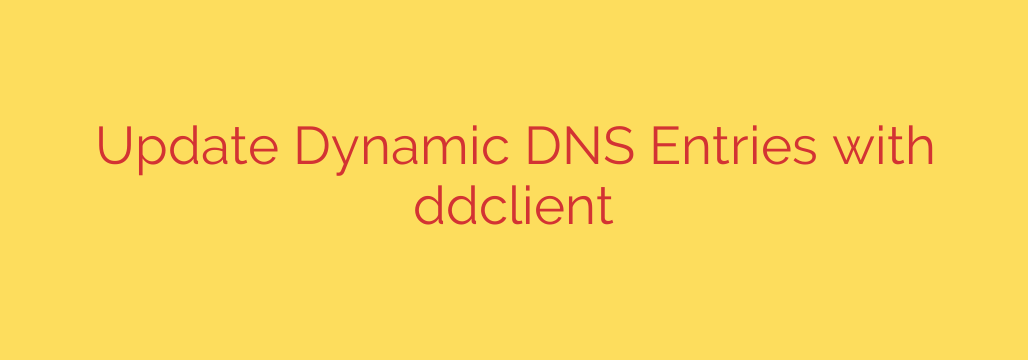 Update Dynamic DNS Entries with ddclient