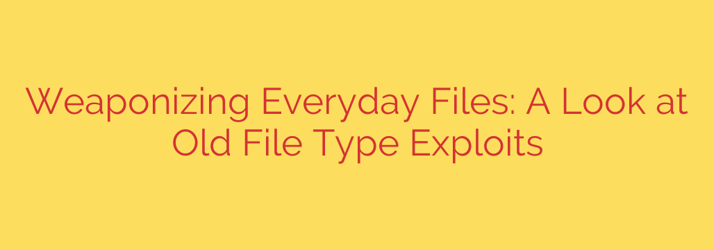 Weaponizing Everyday Files: A Look at Old File Type Exploits